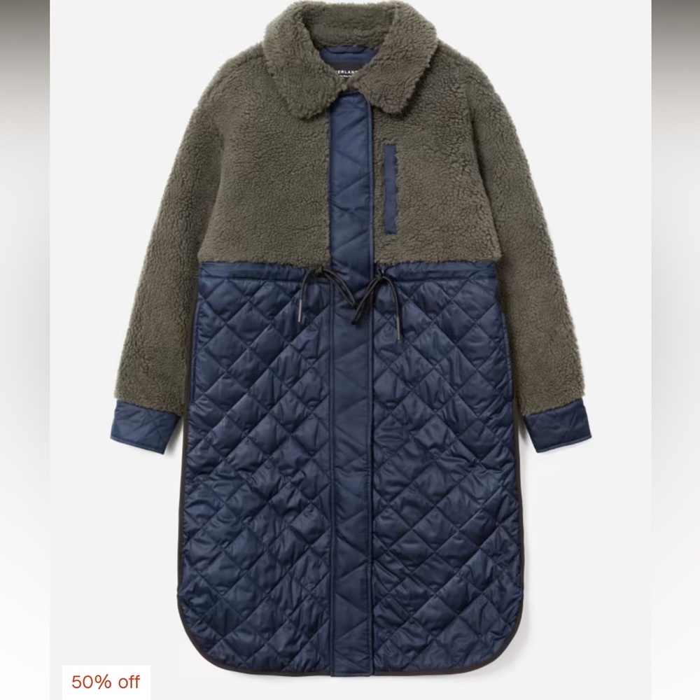 Everlane Quilted Teddy Coat - Small